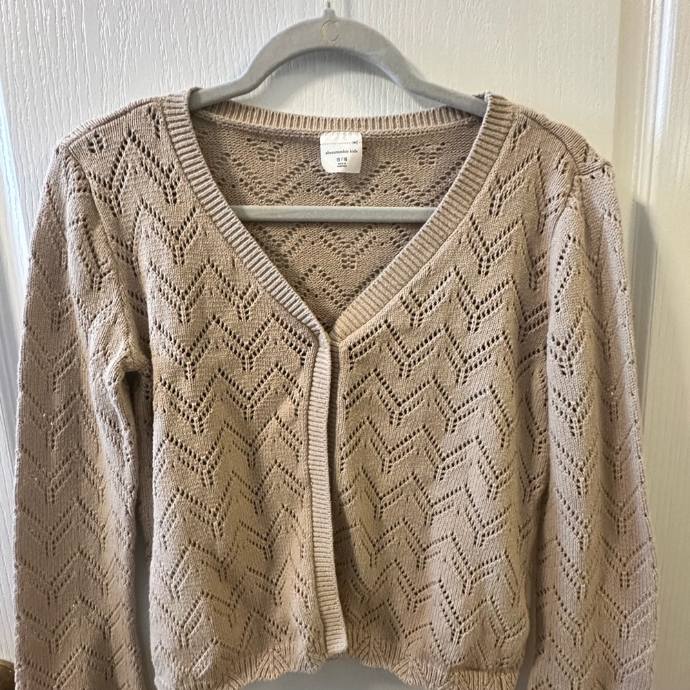 Abercrombie Kids Beige Cardigan Sweater